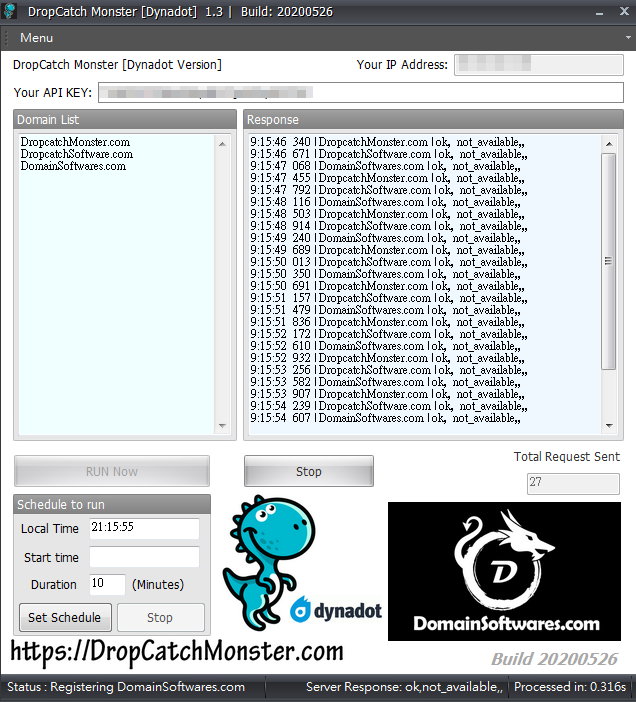 DropCatch Monster – Dynadot API